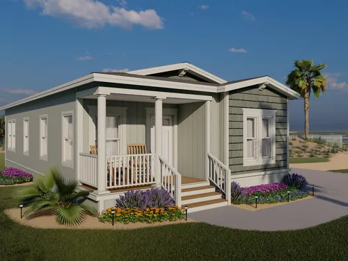 Coronado Coastal exterior with hip roof option — porch view